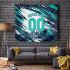 Personalised Brisbane Heat Cricket Fan Pride Tapestry Dynamic Flaming Cricket Graphic Art With Brisbane Skyline