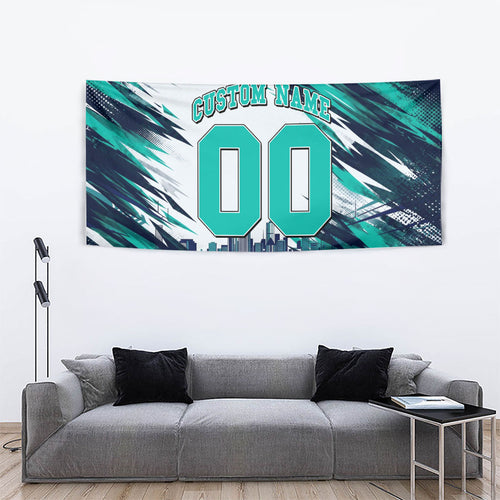 Personalised Brisbane Heat Cricket Fan Pride Tapestry Dynamic Flaming Cricket Graphic Art With Brisbane Skyline