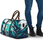 Personalised Brisbane Heat Cricket Fan Pride Travel Bag Dynamic Flaming Cricket Graphic Art With Brisbane Skyline