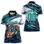 Personalised Brisbane Heat Cricket Fan Pride Women Polo Shirt Dynamic Flaming Cricket Graphic Art With Brisbane Skyline