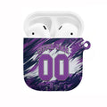 Personalised Hobart Hurricanes Cricket Fan Pride AirPods Case Dynamic Swirling Storm Cricket Graphic Art With Hobart Skyline