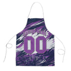 Personalised Hobart Hurricanes Cricket Fan Pride Apron Dynamic Swirling Storm Cricket Graphic Art With Hobart Skyline