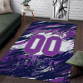 Personalised Hobart Hurricanes Cricket Fan Pride Area Rug Dynamic Swirling Storm Cricket Graphic Art With Hobart Skyline