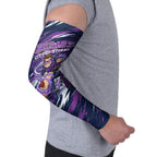 Personalised Hobart Hurricanes Cricket Fan Pride Arm Sleeves Dynamic Swirling Storm Cricket Graphic Art With Hobart Skyline