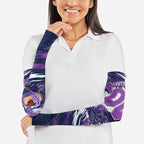 Personalised Hobart Hurricanes Cricket Fan Pride Arm Sleeves Dynamic Swirling Storm Cricket Graphic Art With Hobart Skyline