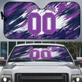 Personalised Hobart Hurricanes Cricket Fan Pride Auto Sun Shade Dynamic Swirling Storm Cricket Graphic Art With Hobart Skyline