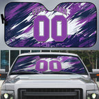 Personalised Hobart Hurricanes Cricket Fan Pride Auto Sun Shade Dynamic Swirling Storm Cricket Graphic Art With Hobart Skyline