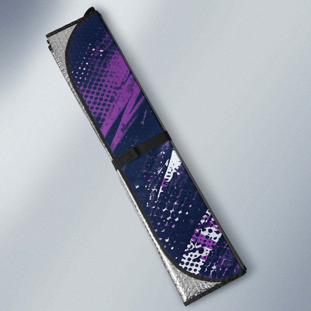 Personalised Hobart Hurricanes Cricket Fan Pride Auto Sun Shade Dynamic Swirling Storm Cricket Graphic Art With Hobart Skyline