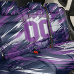 Personalised Hobart Hurricanes Cricket Fan Pride Back Car Seat Cover Dynamic Swirling Storm Cricket Graphic Art With Hobart Skyline