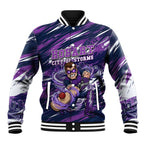 Personalised Hobart Hurricanes Cricket Fan Pride Baseball Jacket Dynamic Swirling Storm Cricket Graphic Art With Hobart Skyline