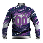 Personalised Hobart Hurricanes Cricket Fan Pride Baseball Jacket Dynamic Swirling Storm Cricket Graphic Art With Hobart Skyline