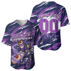 Personalised Hobart Hurricanes Cricket Fan Pride Baseball Jersey Dynamic Swirling Storm Cricket Graphic Art With Hobart Skyline