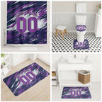 Personalised Hobart Hurricanes Cricket Fan Pride Bathroom Set Dynamic Swirling Storm Cricket Graphic Art With Hobart Skyline