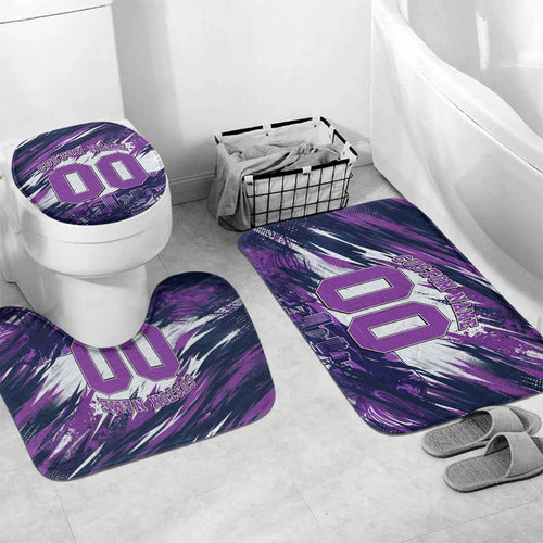 Personalised Hobart Hurricanes Cricket Fan Pride Bathroom Set Dynamic Swirling Storm Cricket Graphic Art With Hobart Skyline