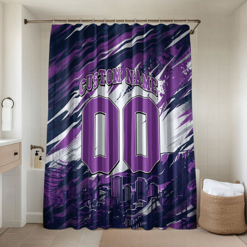 Personalised Hobart Hurricanes Cricket Fan Pride Bathroom Set Dynamic Swirling Storm Cricket Graphic Art With Hobart Skyline