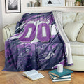 Personalised Hobart Hurricanes Cricket Fan Pride Blanket Dynamic Swirling Storm Cricket Graphic Art With Hobart Skyline
