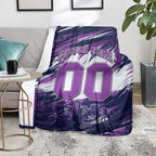 Personalised Hobart Hurricanes Cricket Fan Pride Blanket Dynamic Swirling Storm Cricket Graphic Art With Hobart Skyline