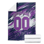 Personalised Hobart Hurricanes Cricket Fan Pride Blanket Dynamic Swirling Storm Cricket Graphic Art With Hobart Skyline