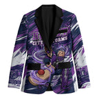 Personalised Hobart Hurricanes Cricket Fan Pride Blazer Dynamic Swirling Storm Cricket Graphic Art With Hobart Skyline