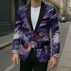 Personalised Hobart Hurricanes Cricket Fan Pride Blazer Dynamic Swirling Storm Cricket Graphic Art With Hobart Skyline