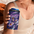 Personalised Hobart Hurricanes Cricket Fan Pride 4 in 1 Can Cooler Tumbler Dynamic Swirling Storm Cricket Graphic Art With Hobart Skyline