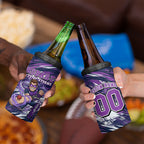 Personalised Hobart Hurricanes Cricket Fan Pride 4 in 1 Can Cooler Tumbler Dynamic Swirling Storm Cricket Graphic Art With Hobart Skyline