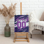 Personalised Hobart Hurricanes Cricket Fan Pride Canvas Wall Art Dynamic Swirling Storm Cricket Graphic Art With Hobart Skyline