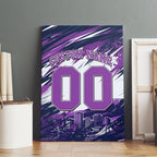 Personalised Hobart Hurricanes Cricket Fan Pride Canvas Wall Art Dynamic Swirling Storm Cricket Graphic Art With Hobart Skyline