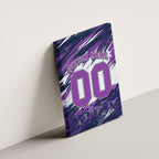 Personalised Hobart Hurricanes Cricket Fan Pride Canvas Wall Art Dynamic Swirling Storm Cricket Graphic Art With Hobart Skyline