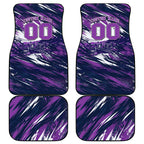 Personalised Hobart Hurricanes Cricket Fan Pride Car Mats Dynamic Swirling Storm Cricket Graphic Art With Hobart Skyline