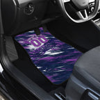 Personalised Hobart Hurricanes Cricket Fan Pride Car Mats Dynamic Swirling Storm Cricket Graphic Art With Hobart Skyline