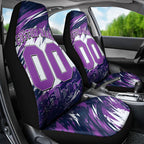 Personalised Hobart Hurricanes Cricket Fan Pride Car Seat Cover Dynamic Swirling Storm Cricket Graphic Art With Hobart Skyline