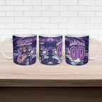 Personalised Hobart Hurricanes Cricket Fan Pride Ceramic Mug Dynamic Swirling Storm Cricket Graphic Art With Hobart Skyline