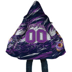 Personalised Hobart Hurricanes Cricket Fan Pride Cloak Dynamic Swirling Storm Cricket Graphic Art With Hobart Skyline