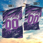 Personalised Hobart Hurricanes Cricket Fan Pride Garden Flag Dynamic Swirling Storm Cricket Graphic Art With Hobart Skyline