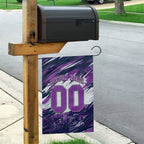 Personalised Hobart Hurricanes Cricket Fan Pride Garden Flag Dynamic Swirling Storm Cricket Graphic Art With Hobart Skyline
