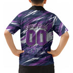 Personalised Hobart Hurricanes Cricket Fan Pride Hawaiian Shirt Dynamic Swirling Storm Cricket Graphic Art With Hobart Skyline
