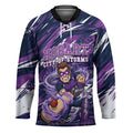 Personalised Hobart Hurricanes Cricket Fan Pride Hockey Jersey Dynamic Swirling Storm Cricket Graphic Art With Hobart Skyline