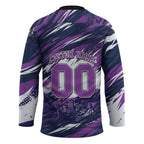 Personalised Hobart Hurricanes Cricket Fan Pride Hockey Jersey Dynamic Swirling Storm Cricket Graphic Art With Hobart Skyline