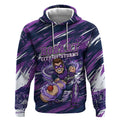 Personalised Hobart Hurricanes Cricket Fan Pride Hoodie Dynamic Swirling Storm Cricket Graphic Art With Hobart Skyline