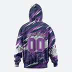 Personalised Hobart Hurricanes Cricket Fan Pride Hoodie Dynamic Swirling Storm Cricket Graphic Art With Hobart Skyline