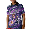 Personalised Hobart Hurricanes Cricket Fan Pride Kid Polo Shirt Dynamic Swirling Storm Cricket Graphic Art With Hobart Skyline