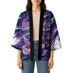 Personalised Hobart Hurricanes Cricket Fan Pride Kimono Dynamic Swirling Storm Cricket Graphic Art With Hobart Skyline