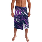 Personalised Hobart Hurricanes Cricket Fan Pride Lavalava Dynamic Swirling Storm Cricket Graphic Art With Hobart Skyline