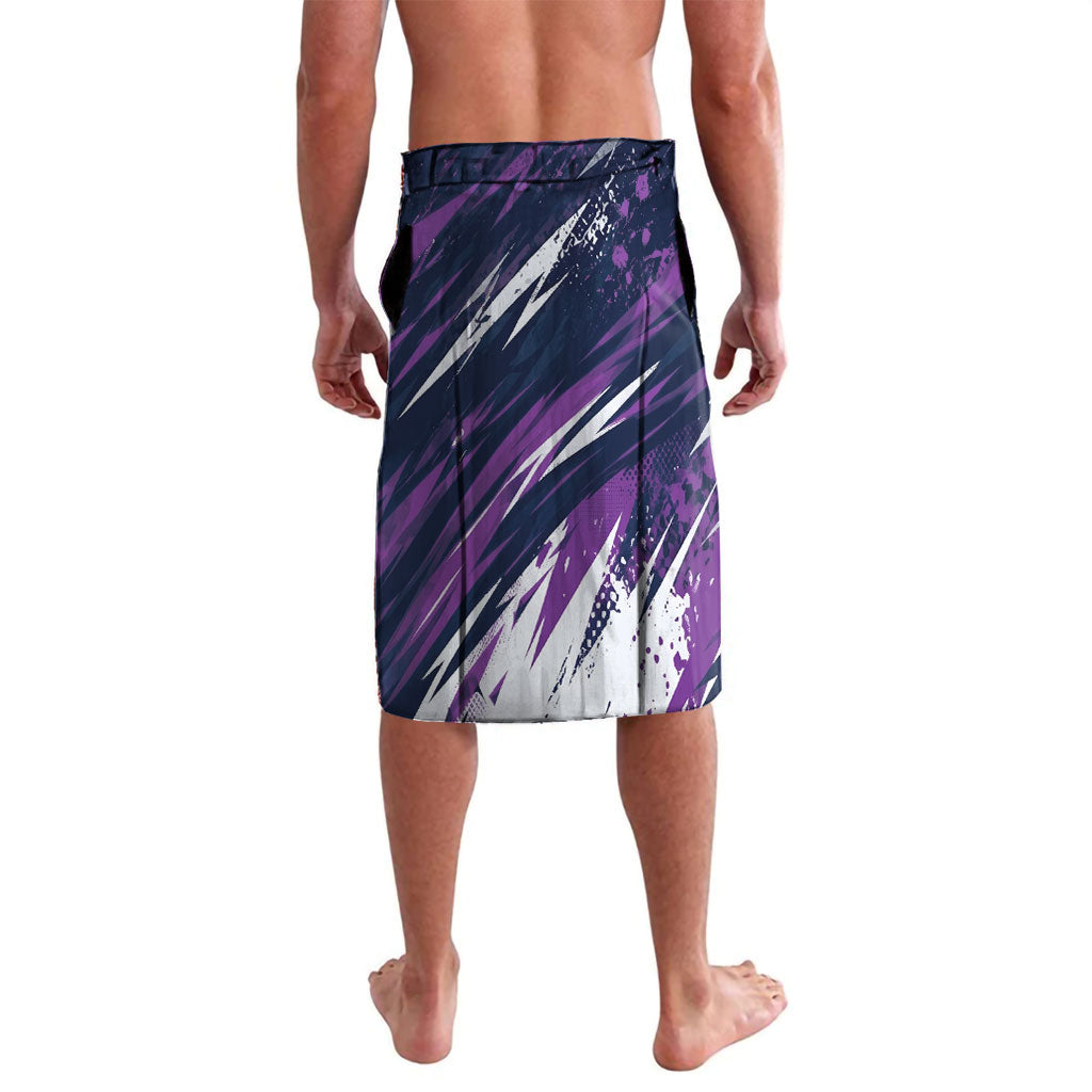Personalised Hobart Hurricanes Cricket Fan Pride Lavalava Dynamic Swirling Storm Cricket Graphic Art With Hobart Skyline