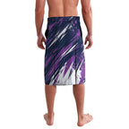 Personalised Hobart Hurricanes Cricket Fan Pride Lavalava Dynamic Swirling Storm Cricket Graphic Art With Hobart Skyline