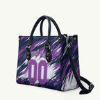 Personalised Hobart Hurricanes Cricket Fan Pride Leather Bag Dynamic Swirling Storm Cricket Graphic Art With Hobart Skyline