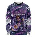 Personalised Hobart Hurricanes Cricket Fan Pride Long Sleeve Shirt Dynamic Swirling Storm Cricket Graphic Art With Hobart Skyline