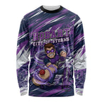 Personalised Hobart Hurricanes Cricket Fan Pride Long Sleeve Shirt Dynamic Swirling Storm Cricket Graphic Art With Hobart Skyline