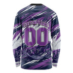 Personalised Hobart Hurricanes Cricket Fan Pride Long Sleeve Shirt Dynamic Swirling Storm Cricket Graphic Art With Hobart Skyline